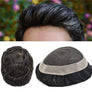 French Lace with PU Perimeter and Folded Lace Front Stock Men's Toupee