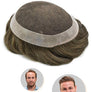 French Lace with PU Perimeter and Folded Lace Front Stock Men's Toupee