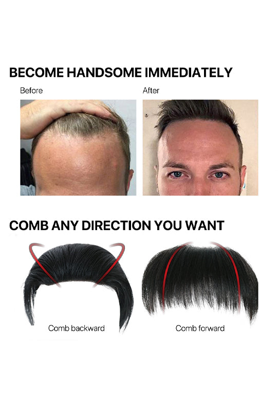 Frontal Hairpiece for Men Made with a Super Thin Skin Base